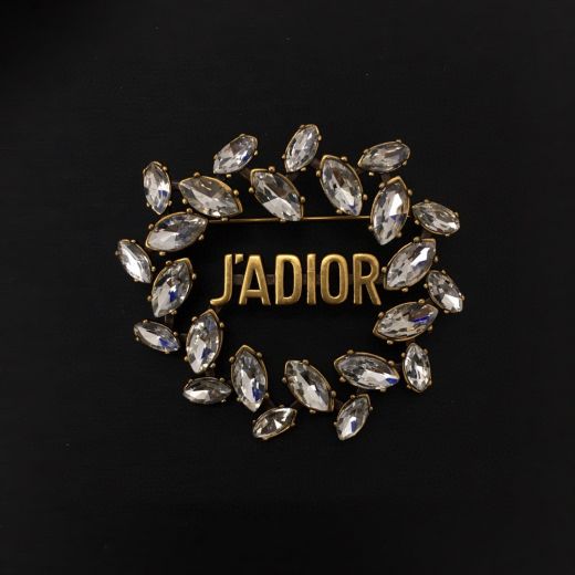 2021 Top Sale Christian Dior Brass J'ADIOR Logo Charm Luxury Marquise Diamond Brooch Women Fashion High End Jewellery V0515ADRCY_D908