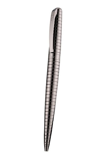 Dior Logo Clip & Center Band Fashion Grey Horizontally Grooved Fake Ballpoint Pen Online